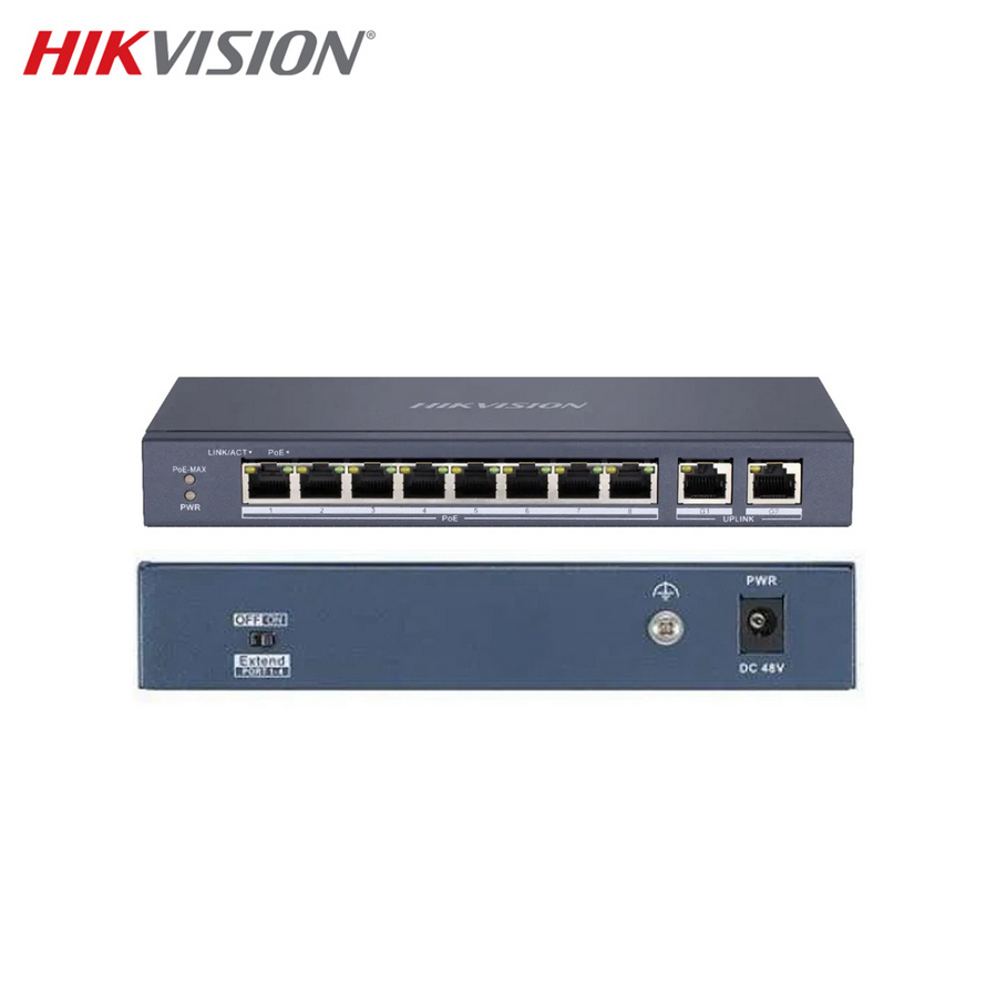 Fast Ethernet Unmanaged HIKVISION POE Switch 8 Port - utama